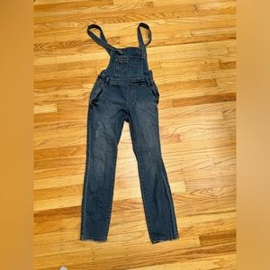 Free People Distressed Overalls